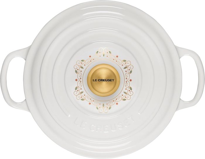 Le Creuset Noël Collection Enameled Cast Iron 12 Days of Christmas Round Dutch Oven, 3.5 qt., White - Image 2
